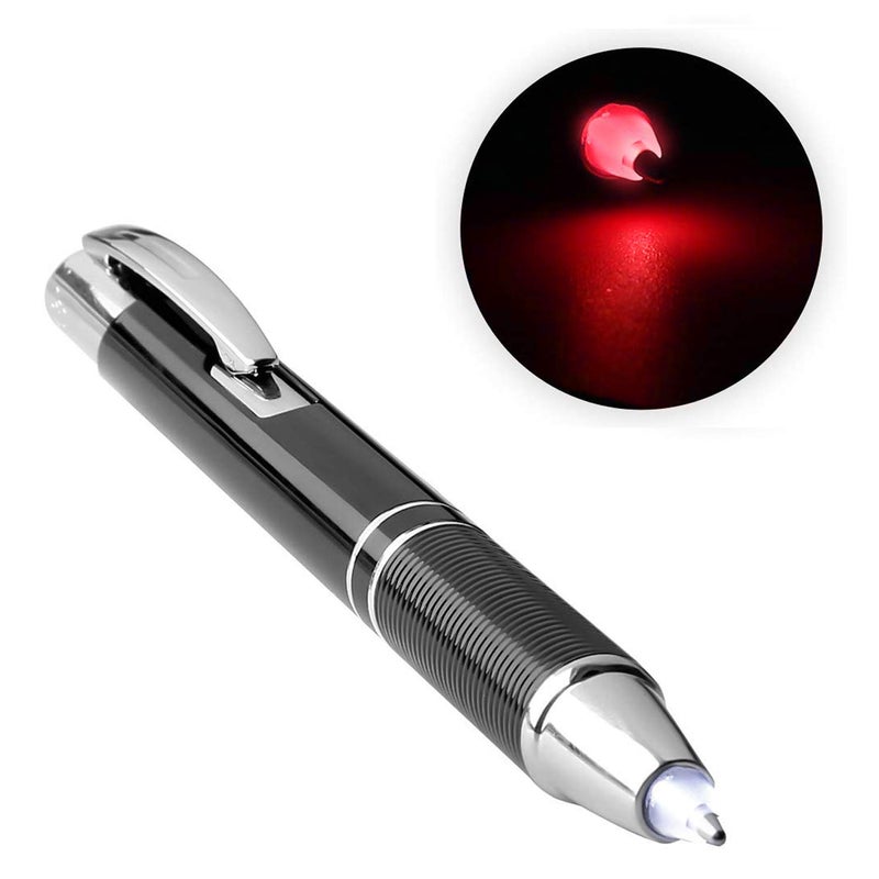 Yacig Pen with Light, Light Up Ballpoint Pen, Bright Lighted Pens for Writing in the Dark Led Light Flashlight Nurses Pen with Light Tip 1 Pack Penlight-Red Light - Image 2